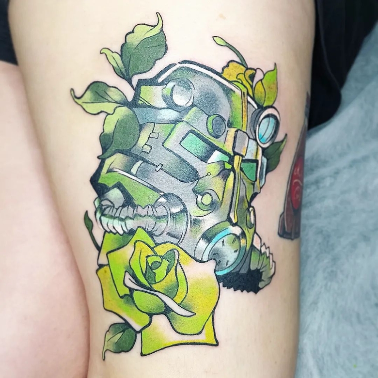 fallout, tattoo, gallery, photos @jennieplanetink color,t 60 hemlet,fallout 360