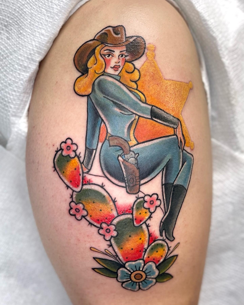fallout, tattoo, gallery, photos @vaultt_tec color,old school,vault boy,fallout tattoo
