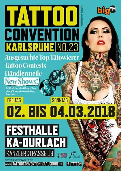 23. Convenção de Tatuagem Karlsruhe | 02 - 04 March 2018
