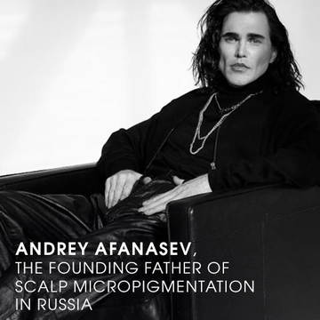 Andrey Afanasev, o fundador da micropigmentação capilar na Rússia: 