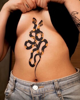 Padrão tradicional coreano Dancheong nas tatuagens de Nyouung