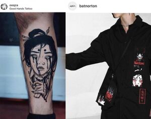 Bat Norton roubou um esboço para sua nova coleção do famoso artista de tatuagem moscou Ooqza