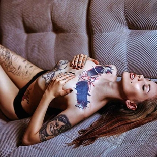 🔥 Fotos quentes, portfólio de modelos  #6068 Modelo de tatuagem Jackie Janzer