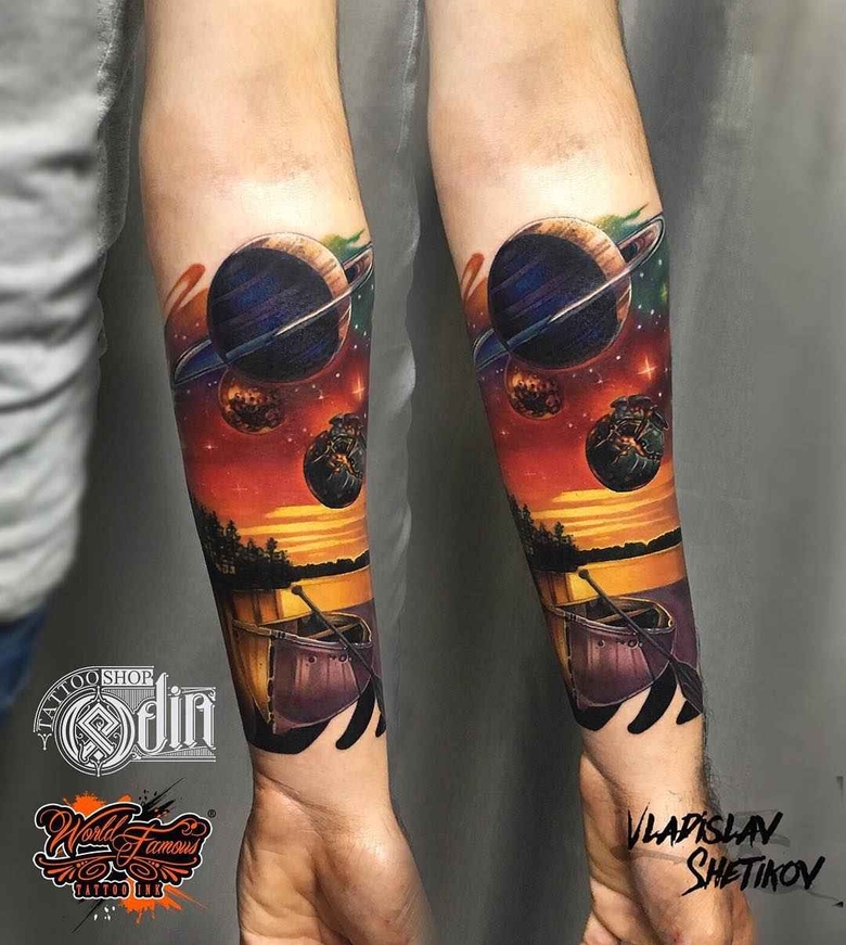 Artista de tatuagem Vladislav Shetikov tatuagem colorida realista, nova escola | Rússia