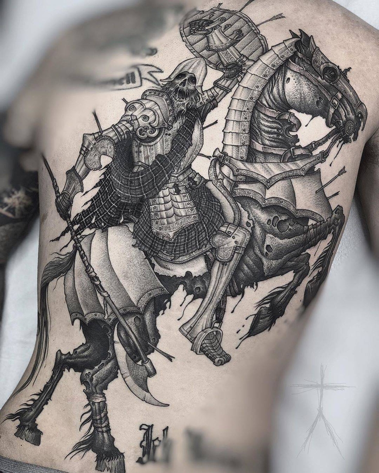Dark Middle Ages em tattoos de Christopher Jade
