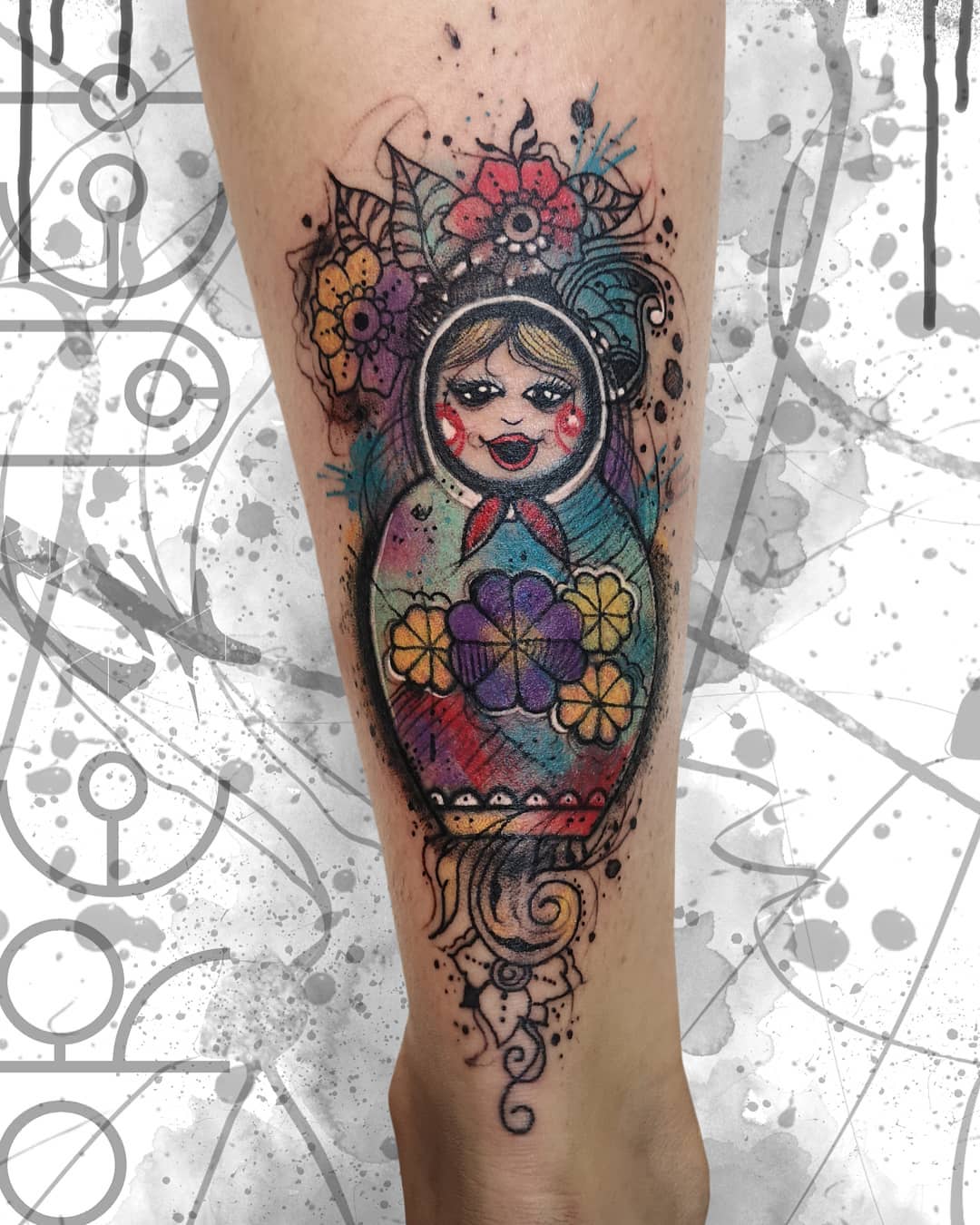 Artista de tattoo Alex Prequel, estilo aquarelado do autor | San Benedetto del Tronto, Itália