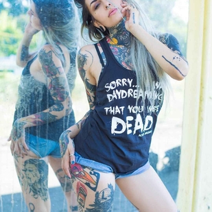 🔥 Fotos quentes, portfólio de modelos  #16447 Modelo de tatuagem Slim Suicide