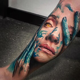Tatuagem realista viva e única - Sandra Daukshta