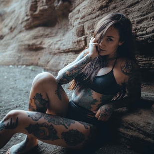 🔥 Fotos quentes, portfólio de modelos  #17733 Modelo de tatuagem Michelle Maron