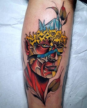 Tatuagem neo tradicional de Nicola Rinaldi