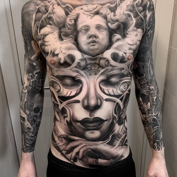 Tatuagem Realista de Engraving Aparelho por Ivano Natale