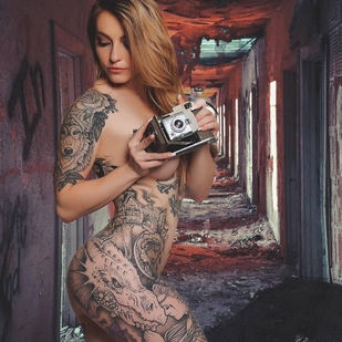 🔥 Fotos quentes, portfólio de modelos  #29299 Modelo de tatuagem Rose