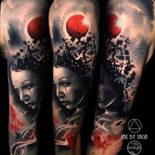 🔥 Fotos quentes, portfólio de modelos  #10745 Artista de tatuagem Saga Anderson ( Ink by Saga )