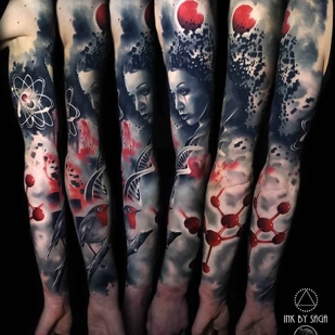 🔥 Fotos quentes, portfólio de modelos  #10750 Artista de tatuagem Saga Anderson ( Ink by Saga )