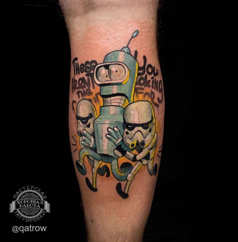 artista de tatuagem de escola nova Victor Qatrow