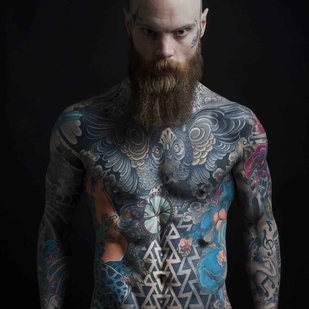 🔥 Fotos quentes, portfólio de modelos  #18996 Modelo de tatuagem Sylvain Hélaine