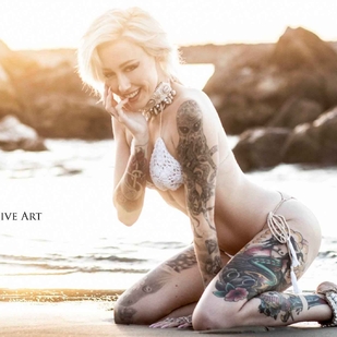 🔥 Fotos quentes, portfólio de modelos  #361 Modelo de tatuagem Shonda Mackey-Cavalera