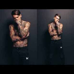 🔥 Fotos quentes, portfólio de modelos  #904 Modelo de tatuagem Stephen James
