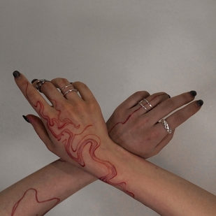 🔥 Fotos quentes, portfólio de modelos  #70164 Artista de tatuagem Ginger Lines / Anna