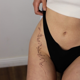 🔥 Fotos quentes, portfólio de modelos  #70158 Artista de tatuagem Ginger Lines / Anna