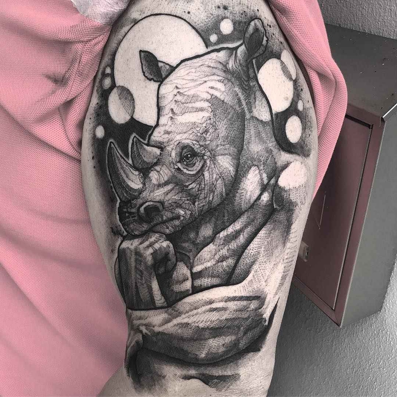 Tatuagem Blackwork por Eddie Stacey