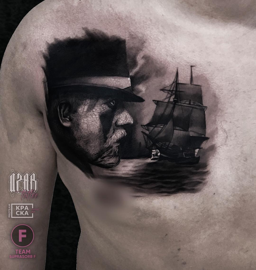 Tattoo em realismo preto e cinza | Timur Uzar | КРАСКА Pro Team | Ufa, Rússia