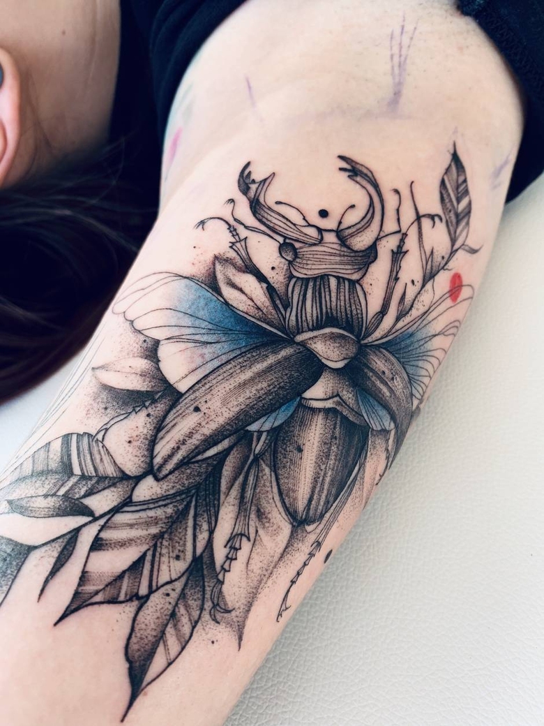 A combinação de estilos nas tatuagens de Filip Fabian
