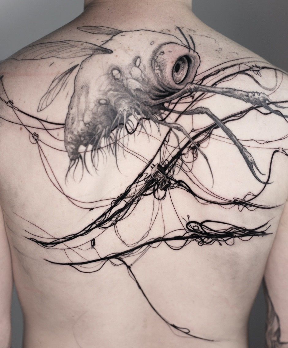 Tattoo artist Konstantin Strokin, blackwork graphics tattoo | Moscow, Russia