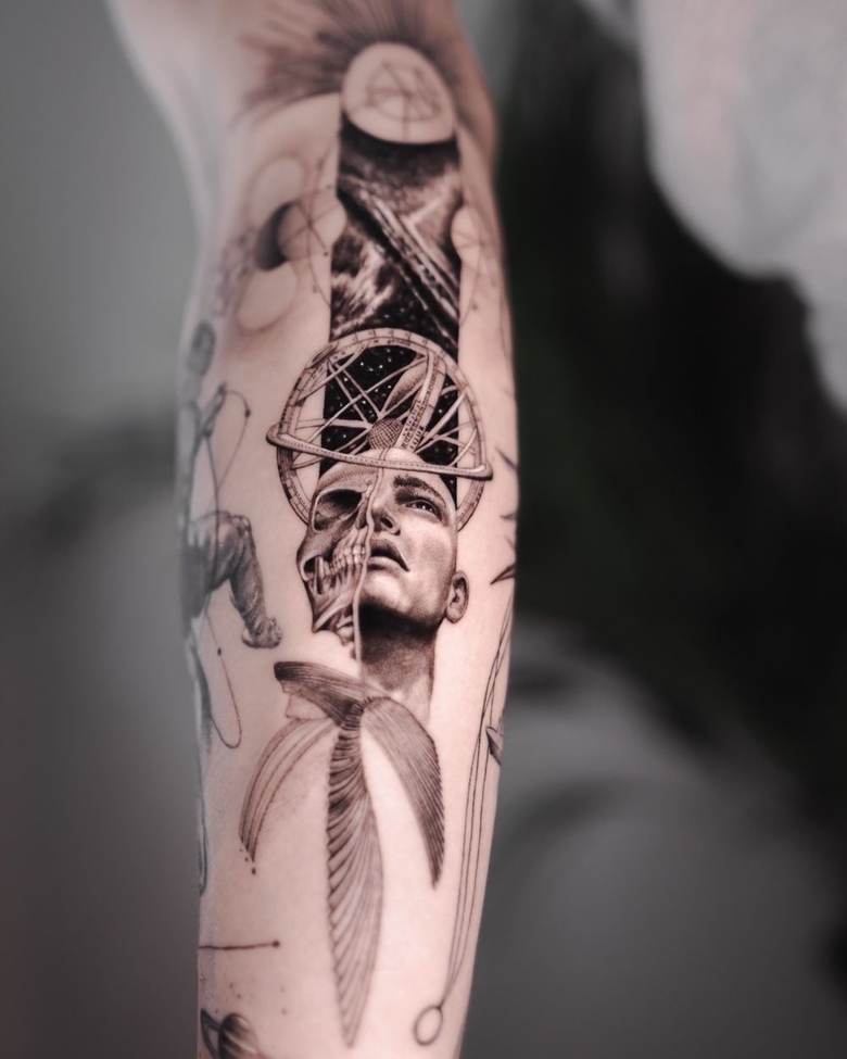 Tatuagem de Realismo Micro de Maxime Etienne