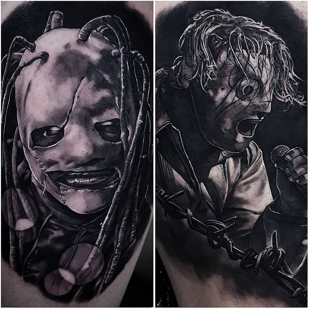 Artista de tatuagem Nick Imms, autor de portrétos em preto e cinza de tatuagem de realismo | Reino Unido