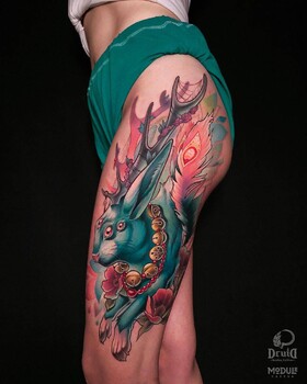 Tatuagem neo tradicional por Tatyana Tkachenko