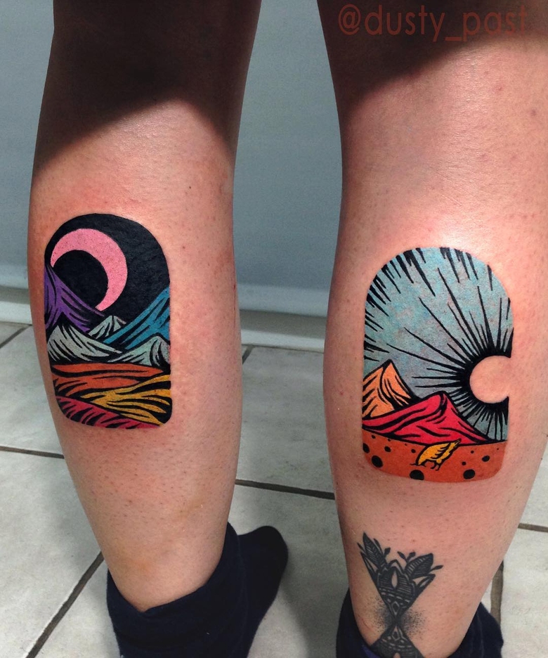 O tattoo de linocut por Eugene Nedelko