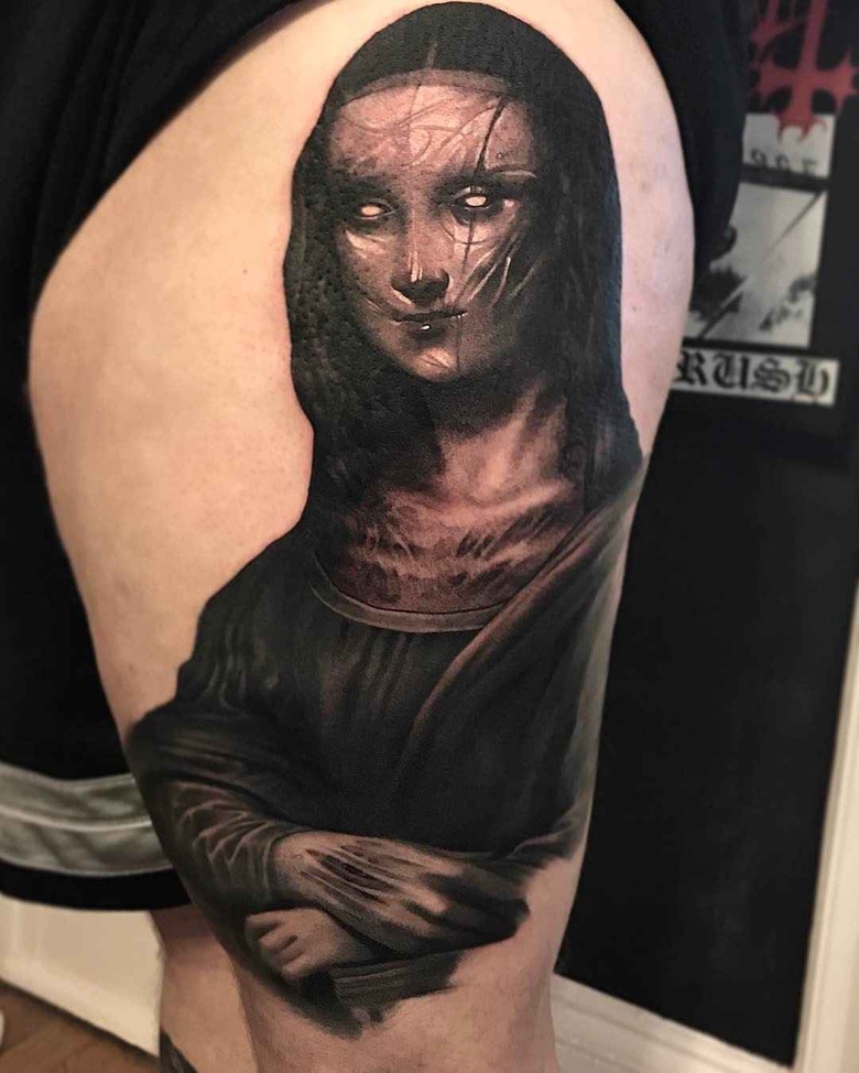 Tatuagem realista assustadora por Brandon Herrera