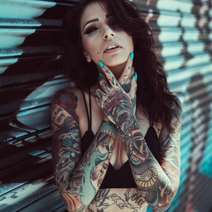 🔥 Fotos quentes, portfólio de modelos  #15258 Modelo de tatuagem Angela Mazzanti