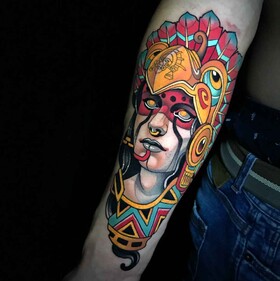Tatuagem neo tradicional por Johnny Domus Mesquita
