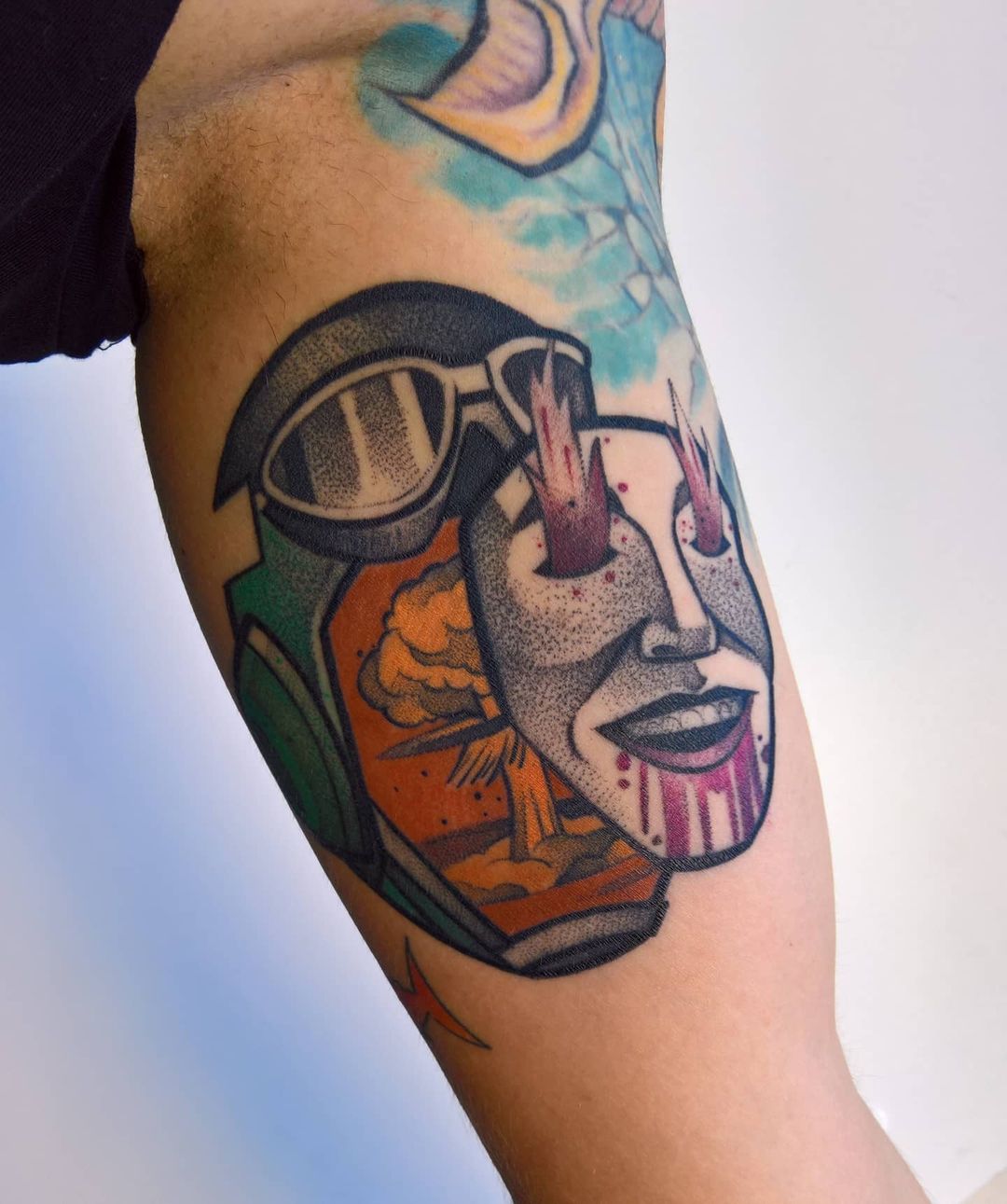 Tatuagem colorida por Krzysztof Futro