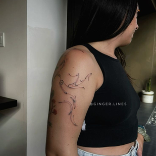 🔥 Fotos quentes, portfólio de modelos  #86418 Artista de tatuagem Ginger Lines / Anna