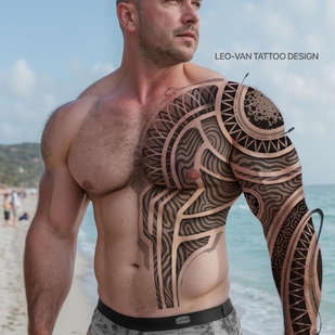 🔥 Fotos quentes, portfólio de modelos  #101032 Artista de tatuagem Ioann Leo ( LEO-VAN )