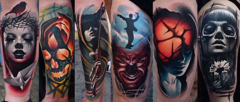 A.D. Pancho Star Wars tattoo trabalho realista