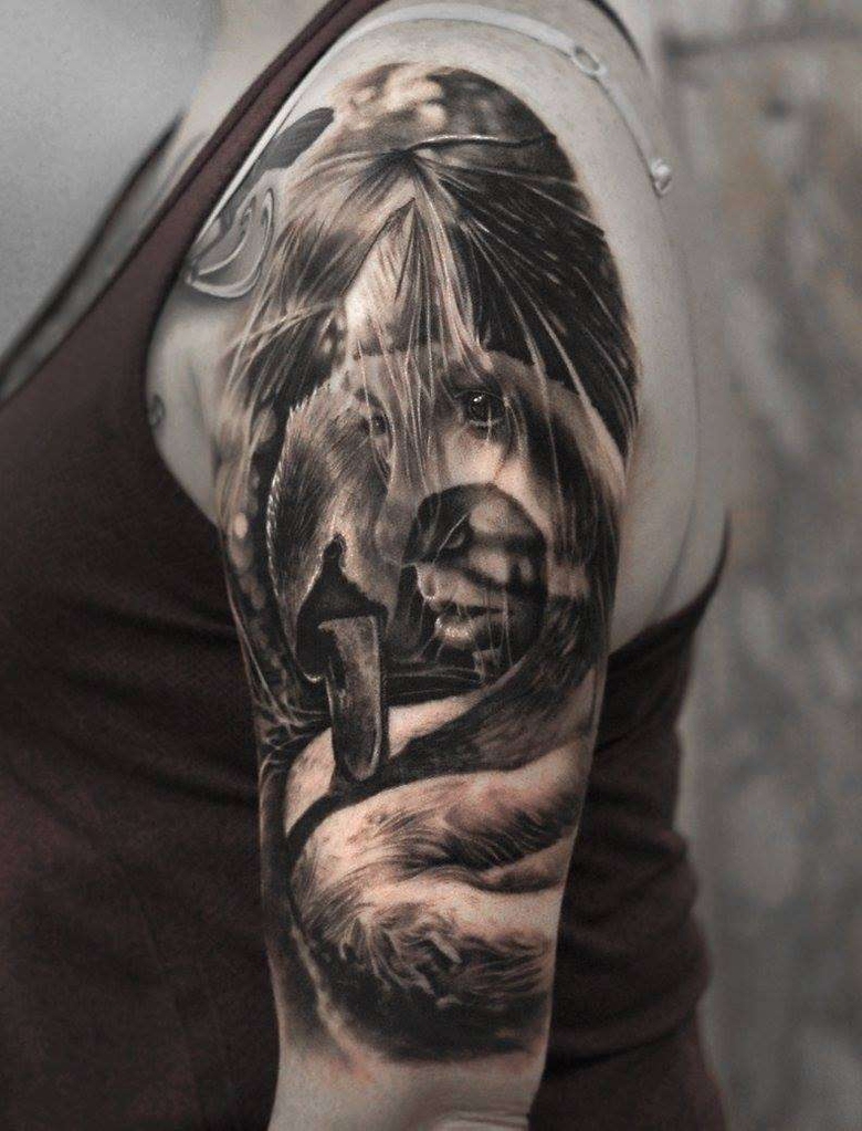 Artista de tatuagem Matthew James tatuagem de realismo preto e cinza