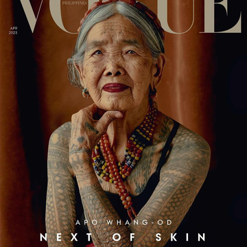 O modelo mais antigo da capa da Vogue: uma artista filipina de 106 anos com tattoo faz o destaque