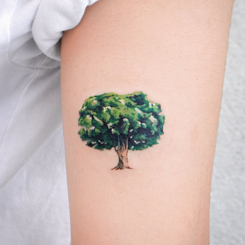 Tattoo based on famous painting by Eden