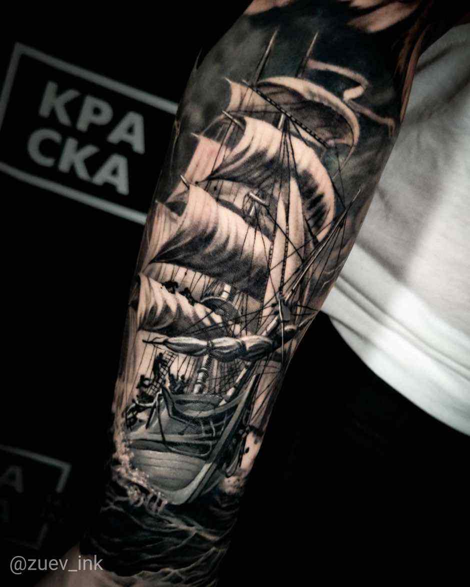 Alexander Zuev КРАСКА Tattoo Ink Pro Team - realismo preto e cinza de tatuagem - tutorial detalhado para iniciantes 