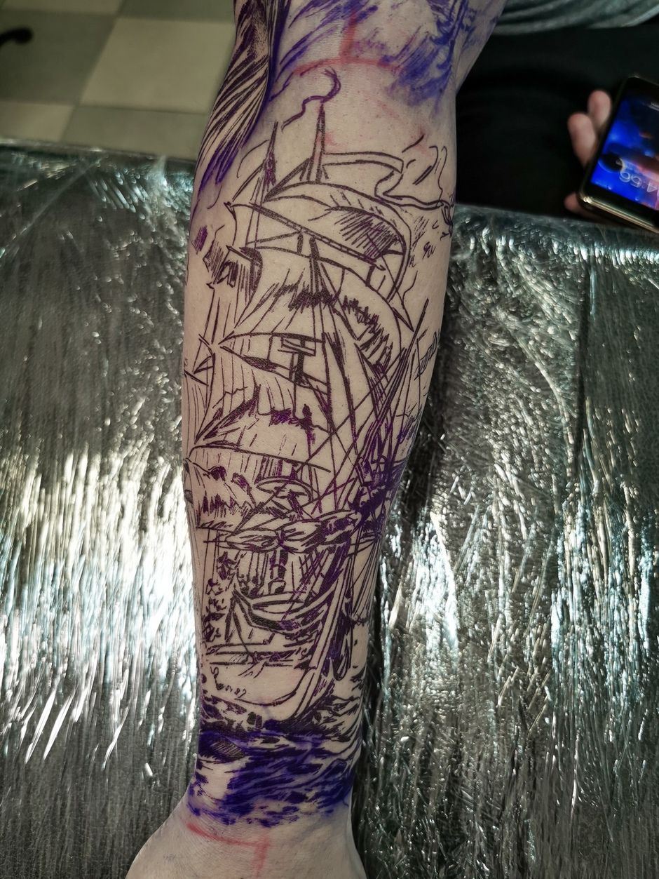 Alexander Zuev КРАСКА Tattoo Ink Pro Team - realismo preto e cinza de tatuagem - tutorial detalhado para iniciantes 