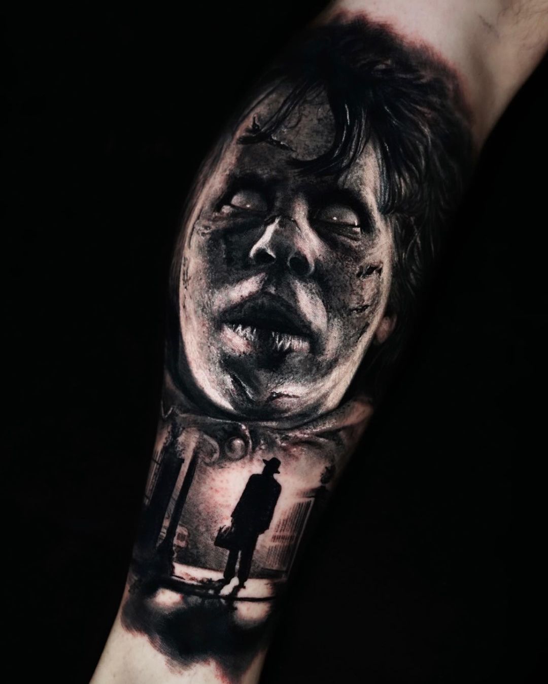 Horror tattoo by Adrian Sanchez