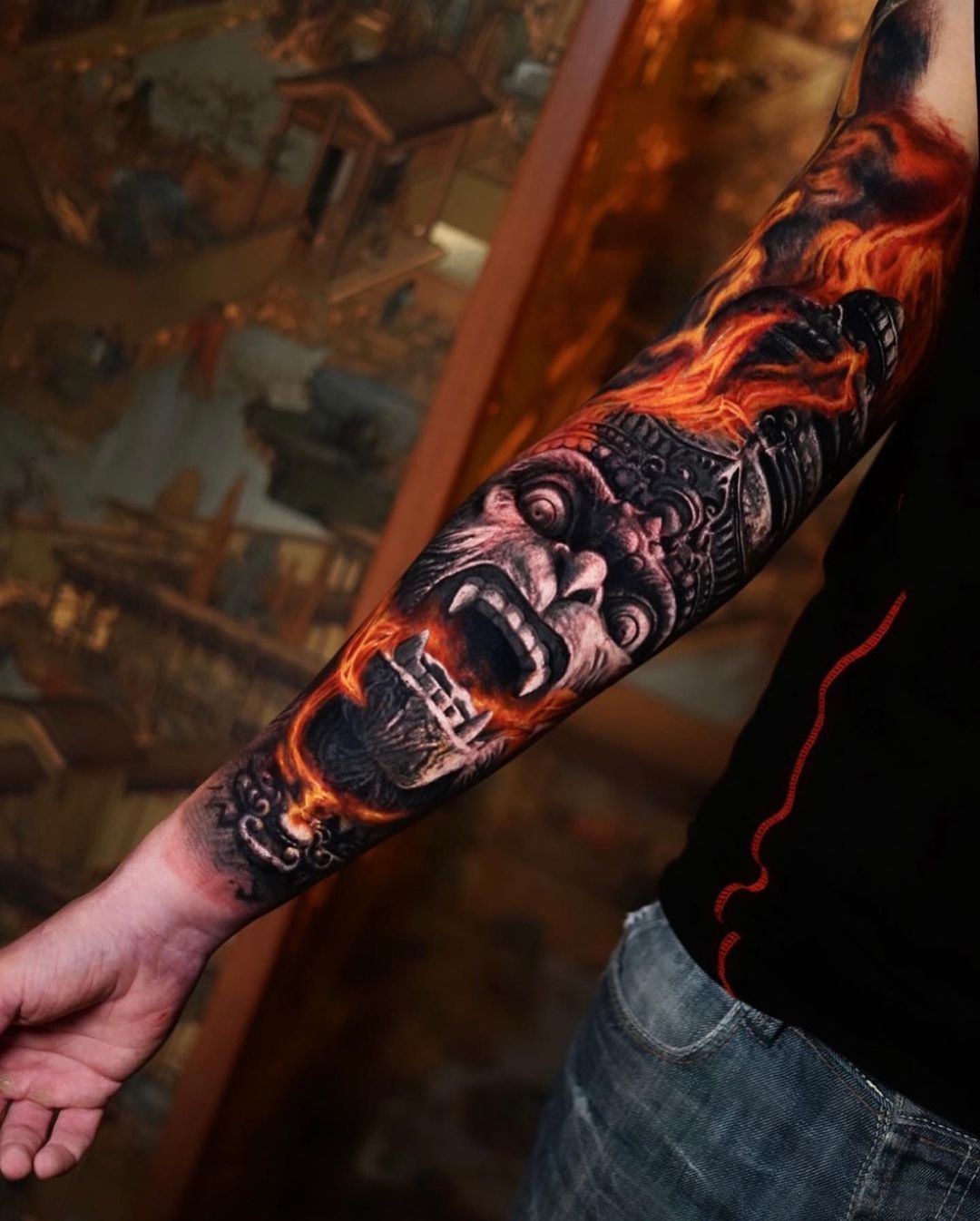 The devil in the details realistic horror tattoo by