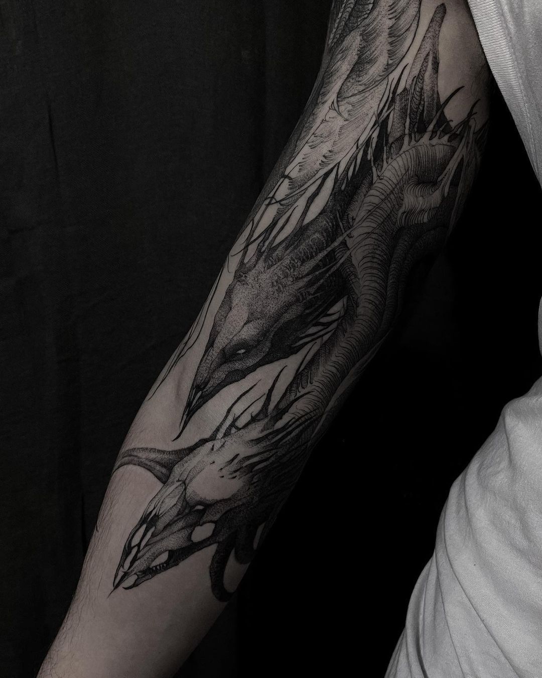 Реалистические татуировки драконов