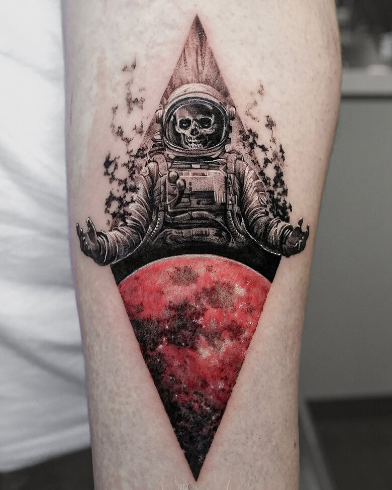 astronaut tattoo