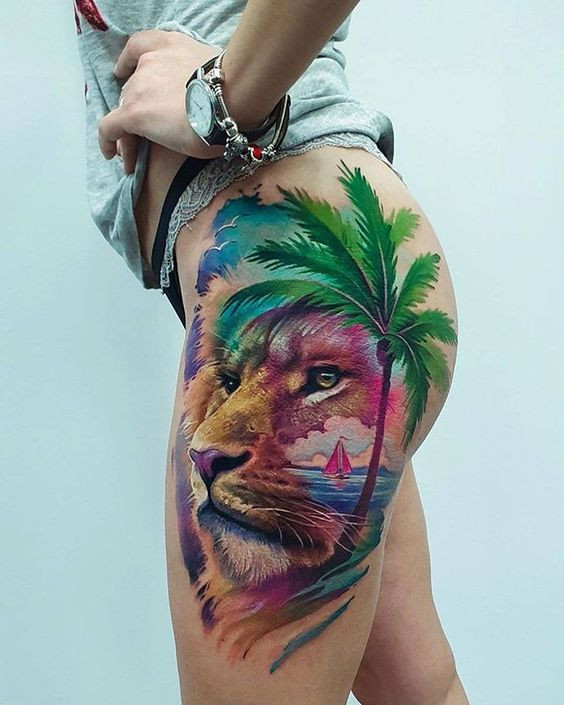 Тату (татуировка) Лев: мужские и женские татуировки, фото и эскизов от лучших тату-мастеров
