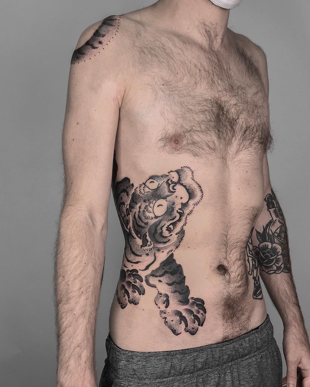 Tattoo artist Misha Kozlov, St. Petersburg tattoo, St. Petersburg tattoo, Japanese tattoo, Japan tattoo, tiger tattoo